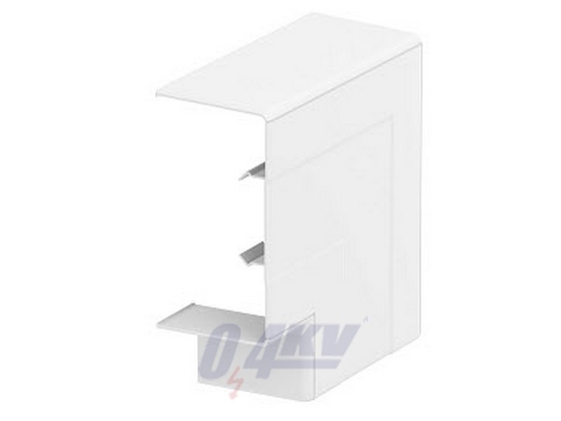 lapos sarokelem takaróelem 142x142x56, PC/ABS, hófehér, 9010