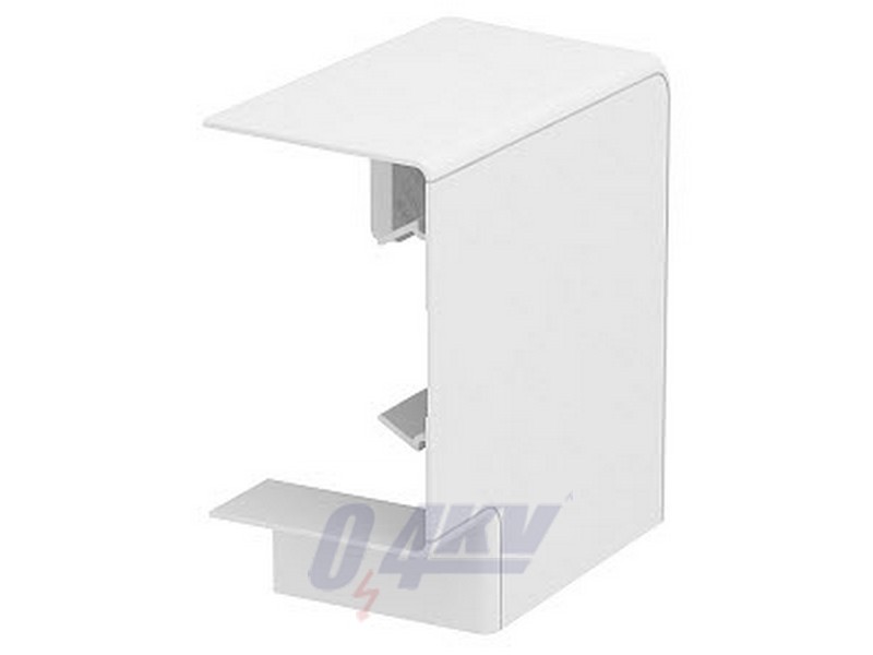 Lapos sarokelem fedélidom 70x110mm, PC/ABS, hófehér, 9010