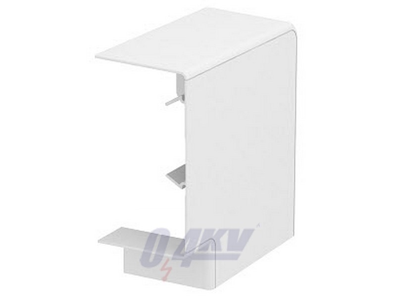 Lapos sarokelem fedélidom 70x130mm, PC/ABS, hófehér, 9010