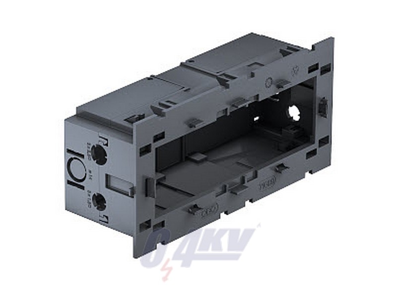 szerelvénydoboz 3 db Modul 45-ös szerelvényhez 160x76x51, PA, acélszürke, 7011