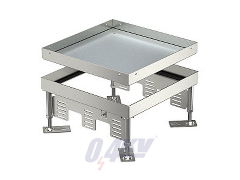 Négyzetes kazetta zárt 243x243mm, V2A, 1.4301