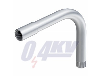 Alumínium csőív menettel M16x1,5, Alu 