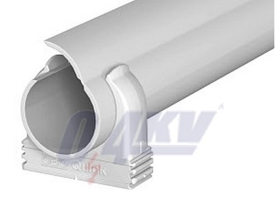 Quick-Pipe szett Quick-csatorna + Quick-bilincs M32, PVC, világos- szürke, 7035 