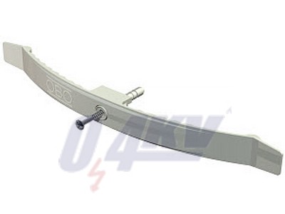 kábelsáv-rögzítő szeg nélkül 2x8 NYM3x1,5, PA, világos- szürke, 7035 