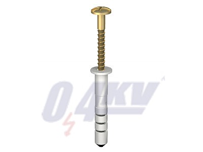 beütő dübel 6x35mm, PA, világos- szürke 