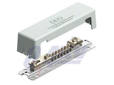 potenciálkiegyenlítő-sín (EPH) fémlábbal 188mm, CuZn, szürke 