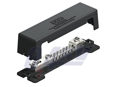 potenciálkiegyenlítő-sín (EPH) kültérre 50x5mm, V2A, 1.4301, fekete 