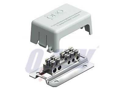 potenciálkiegyenlítő-sín (EPH) kis berendezésekhez 72x45mm, CuZn, szürke 
