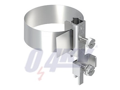 Szalagföldelő bilincs 3/8-4, V2A, 1.4301 