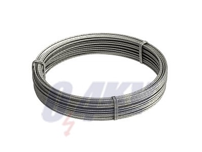 Acélsodrony-feszítőhuzal kenderbéllel 2, V4A, A4 