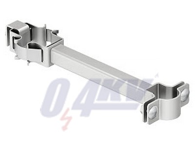 isFang tartó csőhöz 300 mm eltartással ø 50-300mm, V2A, 1.4301 