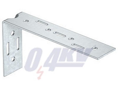 hajlított fali lemezkonzol 208x108, St, FS 