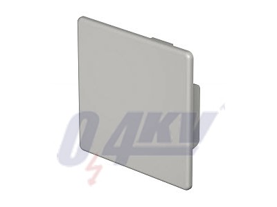 véglezáróelem 60x60mm, PVC, kőszürke, 7030 