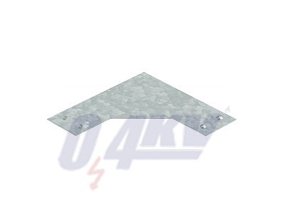 Fedél 90°-os sarokidomhoz fénycsőtartó-sínhez 50x50x1,0, St, DD 