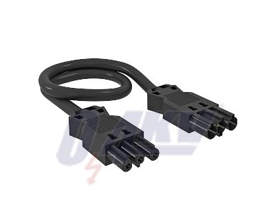 hosszabbító vezeték 3x2,5 mm² keresztmetszet L8000mm, fekete 