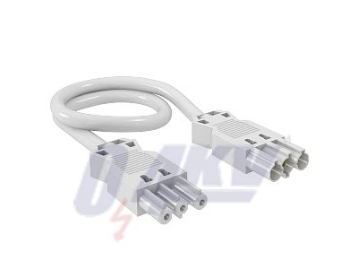 hosszabbító vezeték 3x2,5 mm² keresztmetszet L1000mm, fehér 