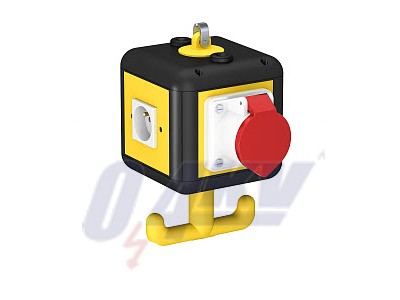 ellátóegység 140x140x252, PA, grafitszürke, 9011 