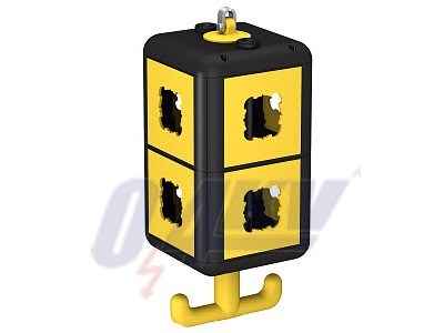 ellátóegység IP20, fogantyú, fedlapokkal 140x140x352, PA, grafitszürke, 9011 