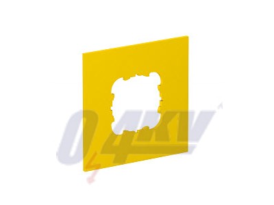 fedlap 1xEKR 95x95mm, PA, sárga, 1021 