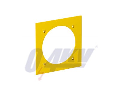 fedlap 1x CEE 95x95mm, PA, sárga, 1021 