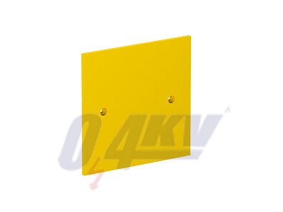 fedlap zárt 95x95mm, PA, sárga, 1021 