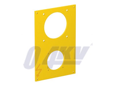 fedlap CEE + 1x beépíthető 38x38 166x105mm, PVC, sárga, 1021 