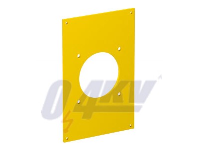 fedlap 1x CEE 160x105mm, PVC, sárga, 1021 