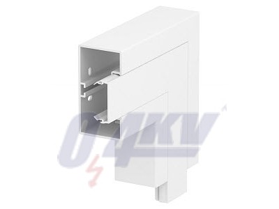 lapos sarokelem merev forma 200x200x100, PC/ABS, hófehér, 9010 