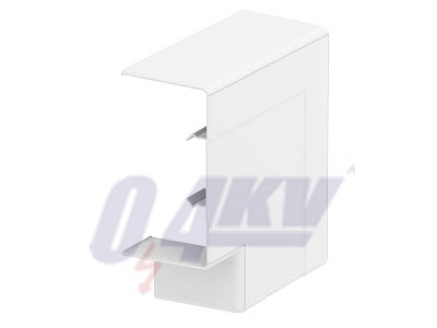 lapos sarokelem takaróelem 142x142x56, PC/ABS, hófehér, 9010 