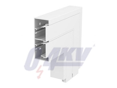 Lapos sarokelem nem állítható 200x200x130, PC/ABS, hófehér, 9010 