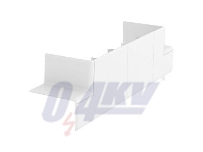 T-elem adapter Rapid 45-2 165-höz 225x62x56, PC/ABS, hófehér, 9010 
