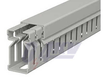 vezetékrendező csatorna 30x15x2000, PVC, kőszürke, 7030 