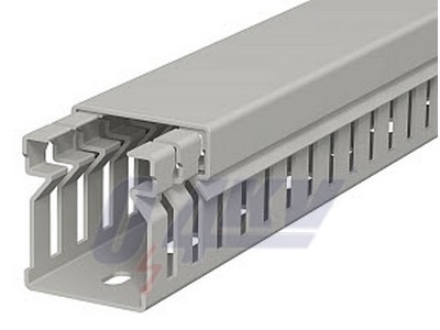 vezetékrendező csatorna 30x25x2000, PVC, kőszürke, 7030 