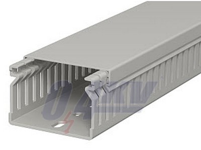 vezetékrendező csatorna 40x60x2000, PVC, kőszürke, 7030 