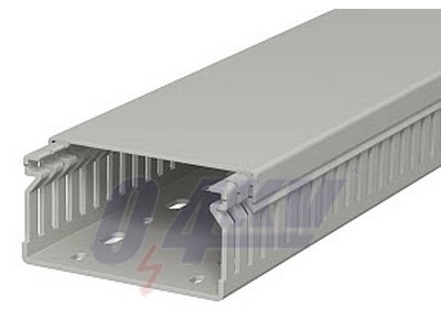 vezetékrendező csatorna 40x80x2000, PVC, kőszürke, 7030 