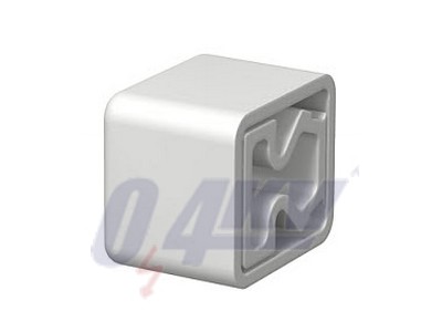 élvédő gyűrű 20x20mm, PVC, szürke 