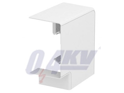 Lapos sarokelem fedélidom 70x110mm, PC/ABS, hófehér, 9010 