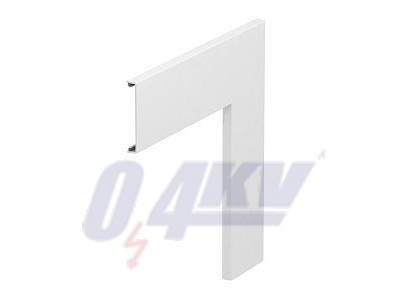 Oberteil lapos sarokelem, matt, PVC, hófehér, 9010 
