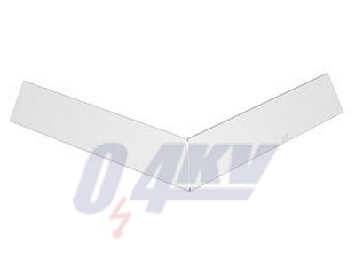 felső rész külső sarokhoz, pultcsatorna 80x300mm, St, hófehér, 9010 