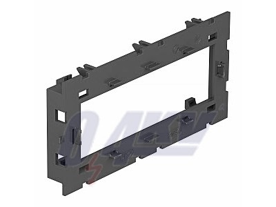 Szerelvénytartók Modul 45-höz nyitott kivitelű 150x76x51, PA, világos- szürke, 7035 