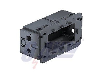 szerelvénydoboz 2 db Modul 45-ös szerelvényhez 140x76x51, PA, acélszürke, 7011 