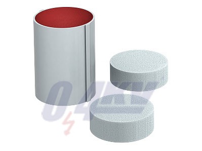 Tûzvédelmi csõ belsõ tûzvédelmi köpennyel Ø107x300mm, PVC, szürke 