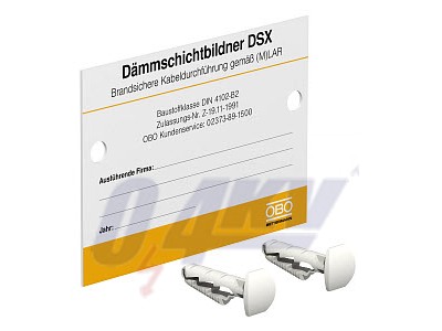 Jelölőtábla egyedi kábel átvezetéshez 100x70mm, PVC 