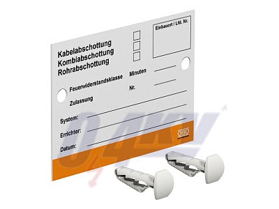 Jelölőtábla tűzszakaszhatárhoz 100x70mm, PS 