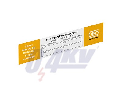 Jelölőtábla funkciótartáshoz 250x43mm, PVC 