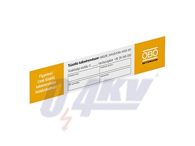 Jelölőtábla funkciótartáshoz 250x43mm, PVC 