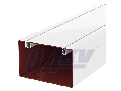 Tűzvédelmi kábelcsatorna, Belső bevonattal I30 - I120 70x110x2000, St, L, hófehér, 9010 