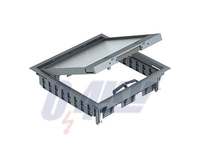 Szerelvénybeépítõ egység univerzális beépítéshez 264x264x67, PC/ABS, acélszürke, 7011 