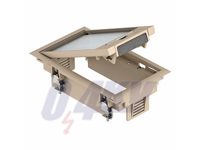 szerelvénybetét csatornaszereléshez 192x118x61, PA, Szürkésbézs, 1019 