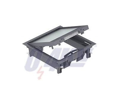 Szerelvénybeépítő egység univerzális 222x222x65, PA, acélszürke, 7011 